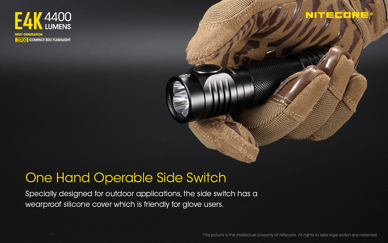 【中古】NITECORE E4K ハンドライト 4400ルーメン CREE XP-L2 V6 LED x4個 21700x1 使用 Amazon | NITECORE E4K ハンドライト 4400ルーメン CREE XP-L2